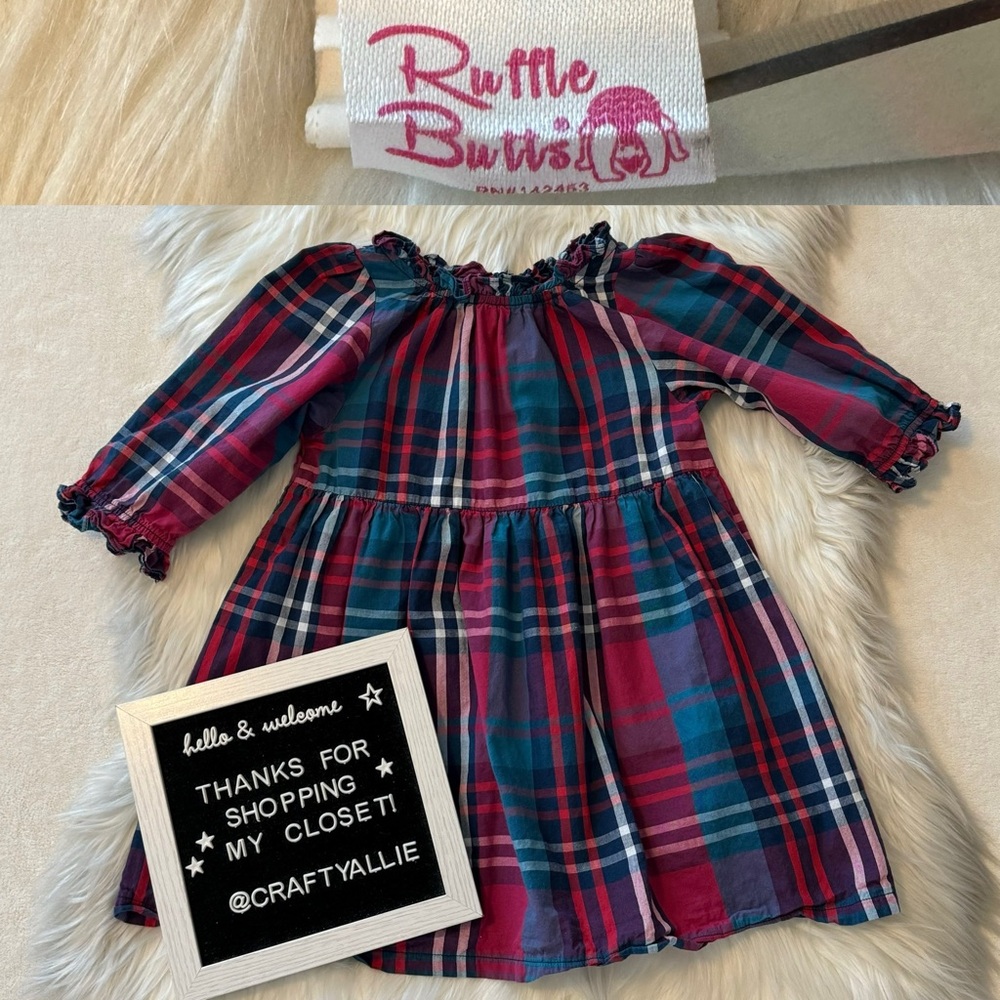 Ruffle Butts Plaid Dress | Girls 5